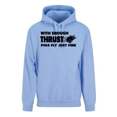 With Enough Thrust Pigs Fly Just Fine Unisex Surf Hoodie