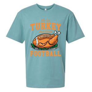 We Eat Turkey And Watch Football Turkey Day Thanksgiving Gift Sueded Cloud Jersey T-Shirt