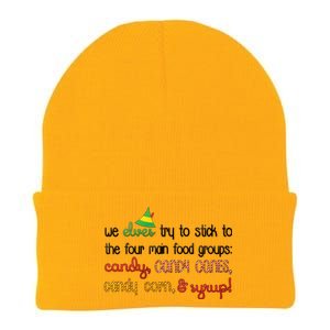 We Elves Try To Stick To Four Main Food Groups Knit Cap Winter Beanie