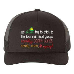 We Elves Try To Stick To Four Main Food Groups Yupoong Adult 5-Panel Trucker Hat