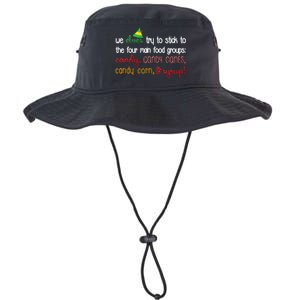 We Elves Try To Stick To Four Main Food Groups Legacy Cool Fit Booney Bucket Hat