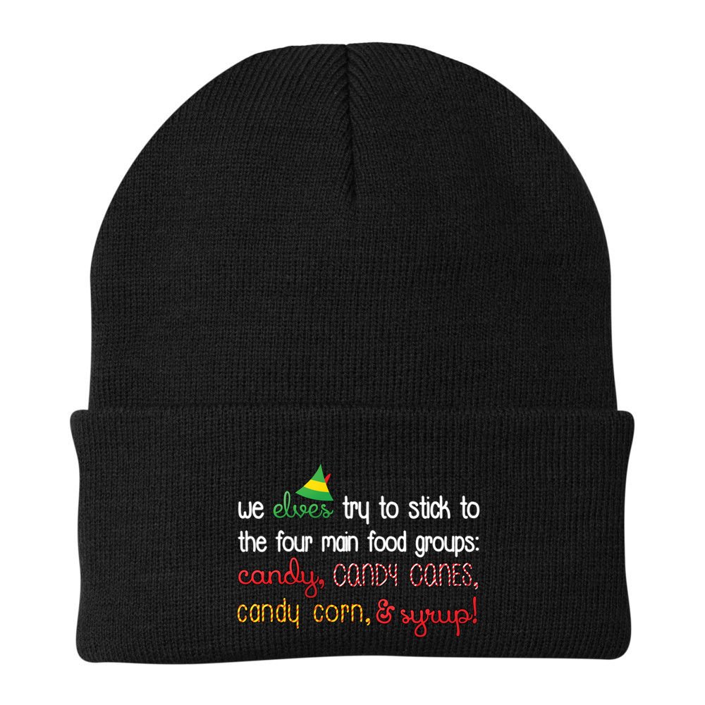We Elves Try To Stick To Four Main Food Groups Beanie