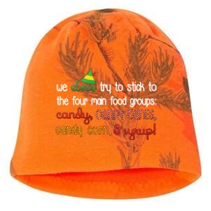 We Elves Try To Stick To Four Main Food Groups Kati - Camo Knit Beanie