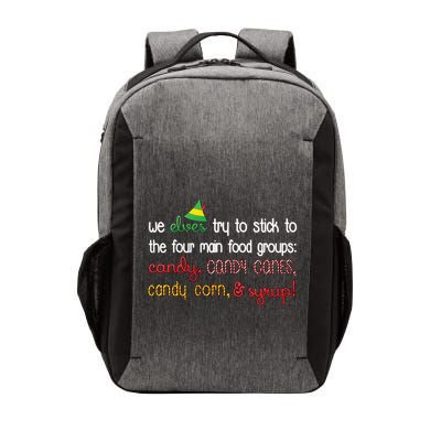 We Elves Try To Stick To Four Main Food Groups Vector Backpack