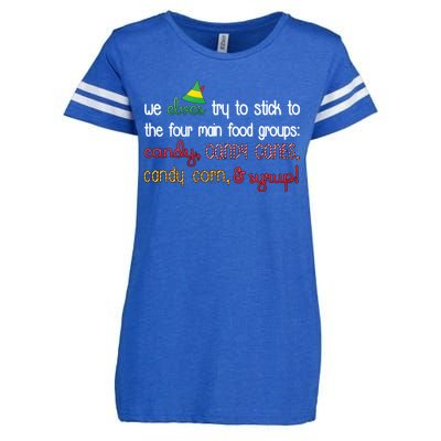 We Elves Try To Stick To Four Main Food Groups Enza Ladies Jersey Football T-Shirt