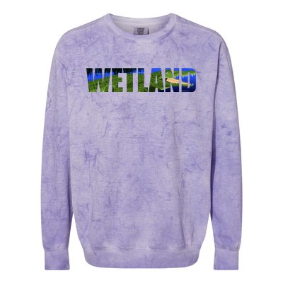 Wetland Gator Crocodile Colorblast Crewneck Sweatshirt