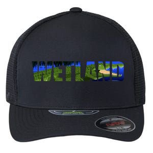 Wetland Gator Crocodile Flexfit Unipanel Trucker Cap