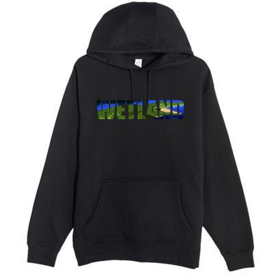 Wetland Gator Crocodile Premium Pullover Hoodie