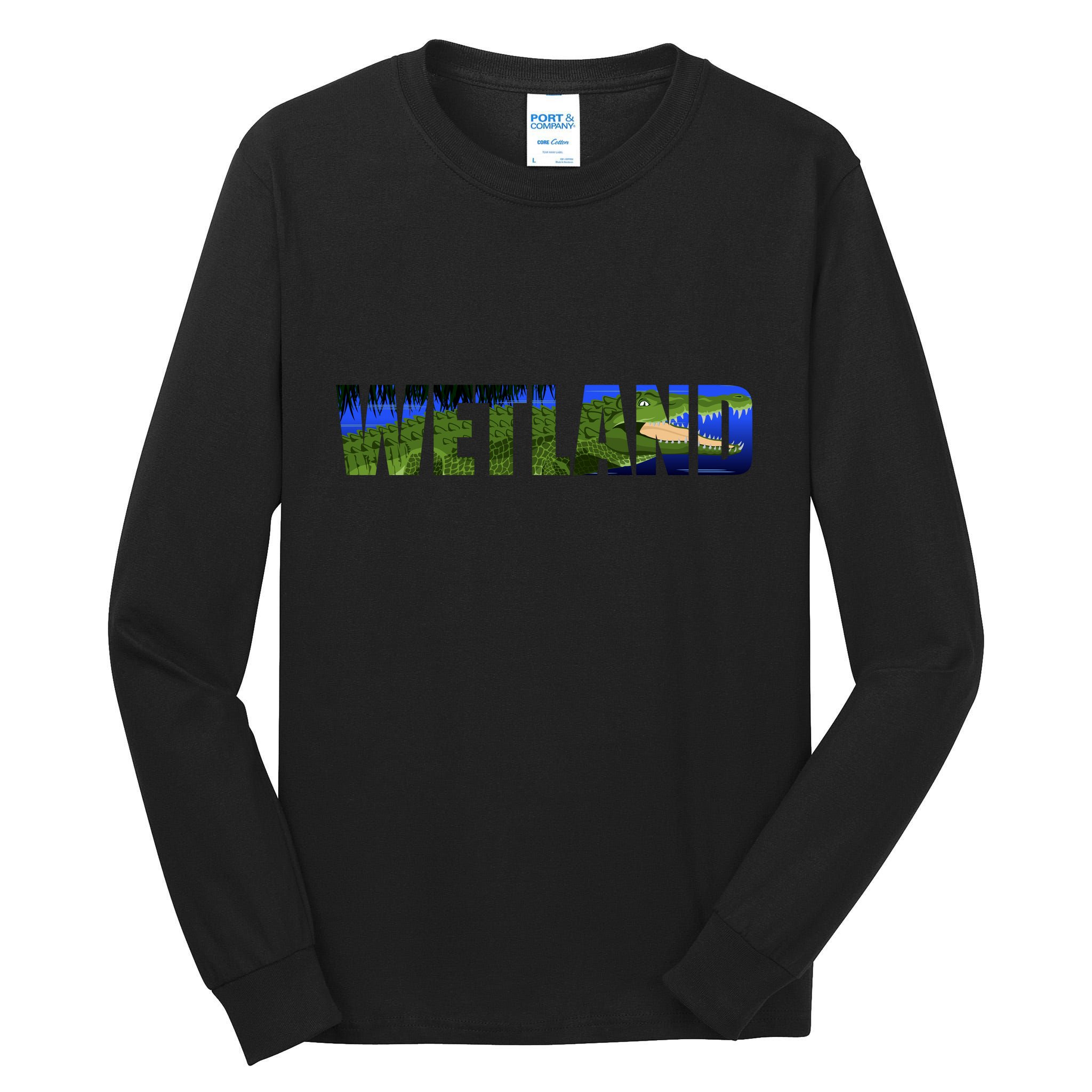 Wetland Gator Crocodile Tall Long Sleeve T-Shirt