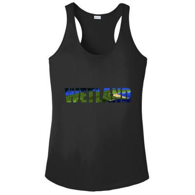 Wetland Gator Crocodile Ladies PosiCharge Competitor Racerback Tank