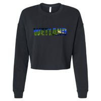 Wetland Gator Crocodile Cropped Pullover Crew