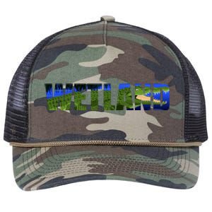 Wetland Gator Crocodile Retro Rope Trucker Hat Cap