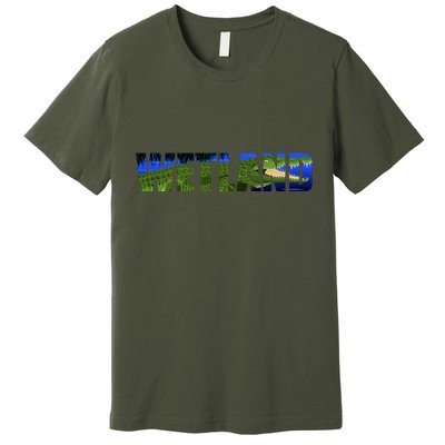 Wetland Gator Crocodile Premium T-Shirt