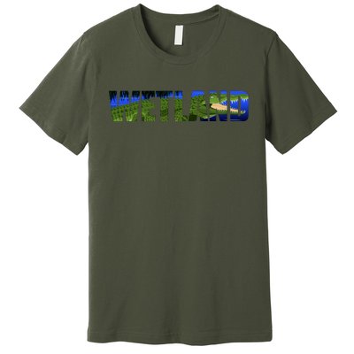 Wetland Gator Crocodile Premium T-Shirt