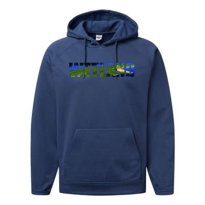 Wetland Gator Crocodile Performance Fleece Hoodie