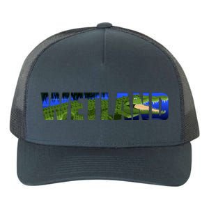 Wetland Gator Crocodile Yupoong Adult 5-Panel Trucker Hat