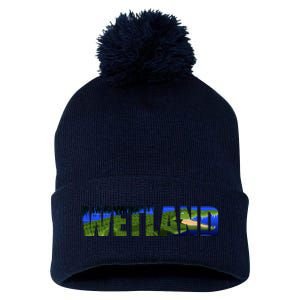 Wetland Gator Crocodile Pom Pom 12in Knit Beanie