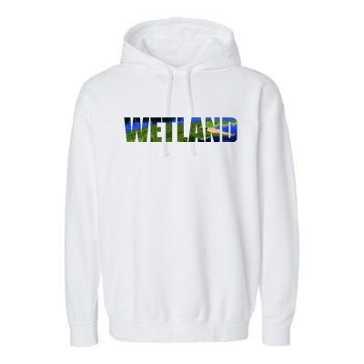 Wetland Gator Crocodile Garment-Dyed Fleece Hoodie