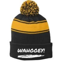Wahooey! Excitement Unleashed. Shout It Out Stripe Pom Pom Beanie