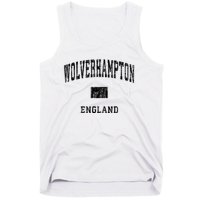 Wolverhampton England Vintage Athletic Sports Design Hoodie Tank Top