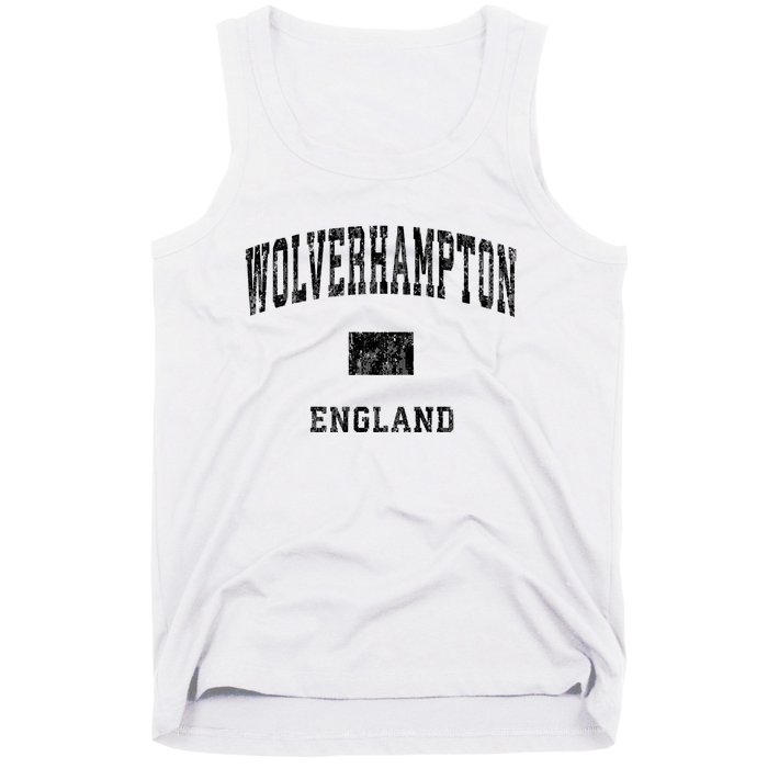 Wolverhampton England Vintage Athletic Sports Design Hoodie Tank Top