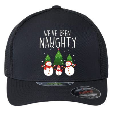 We've Been Naughty Christmas Snowman Flexfit Unipanel Trucker Cap