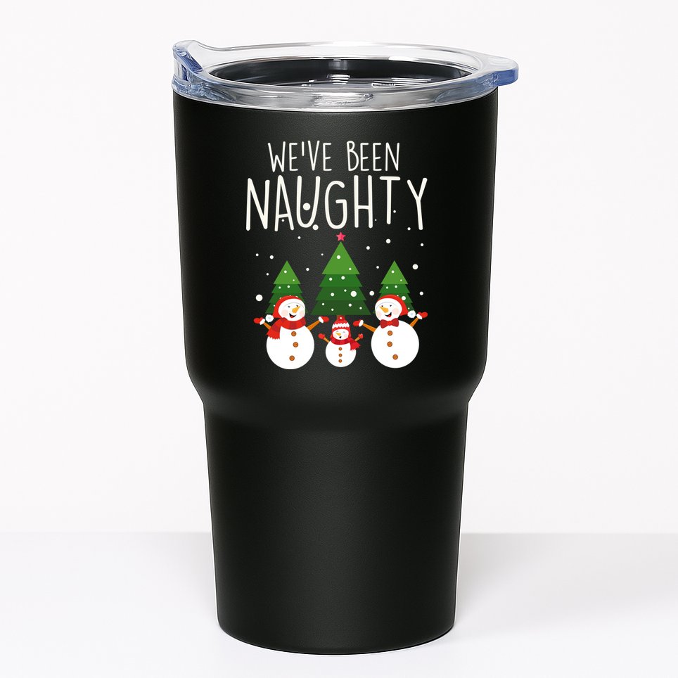 We've Been Naughty Christmas Snowman Tumbler