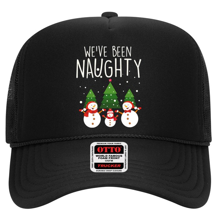 We've Been Naughty Christmas Snowman Trucker Hat