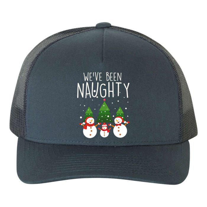 We've Been Naughty Christmas Snowman Yupoong Adult 5-Panel Trucker Hat