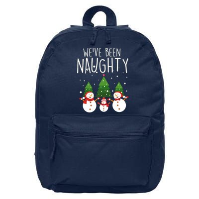 We've Been Naughty Christmas Snowman 16 in Basic Backpack