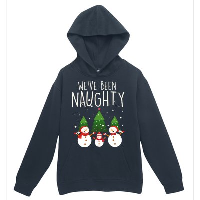 We've Been Naughty Christmas Snowman Urban Pullover Hoodie