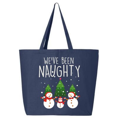 We've Been Naughty Christmas Snowman 25L Jumbo Tote