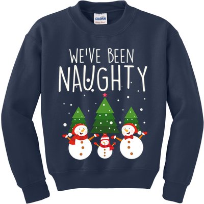 We've Been Naughty Christmas Snowman Kids Sweatshirt