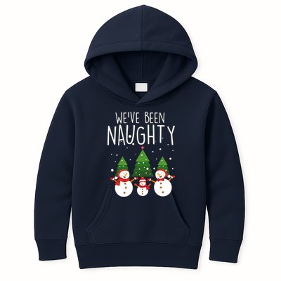 We've Been Naughty Christmas Snowman Kids Hoodie