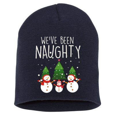 We've Been Naughty Christmas Snowman Short Acrylic Beanie