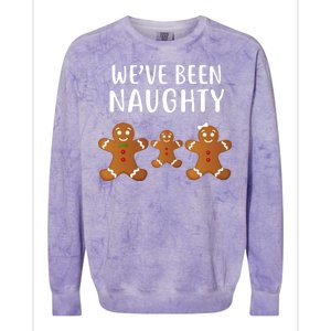 We've Been Naughty Gingerbread Colorblast Crewneck Sweatshirt