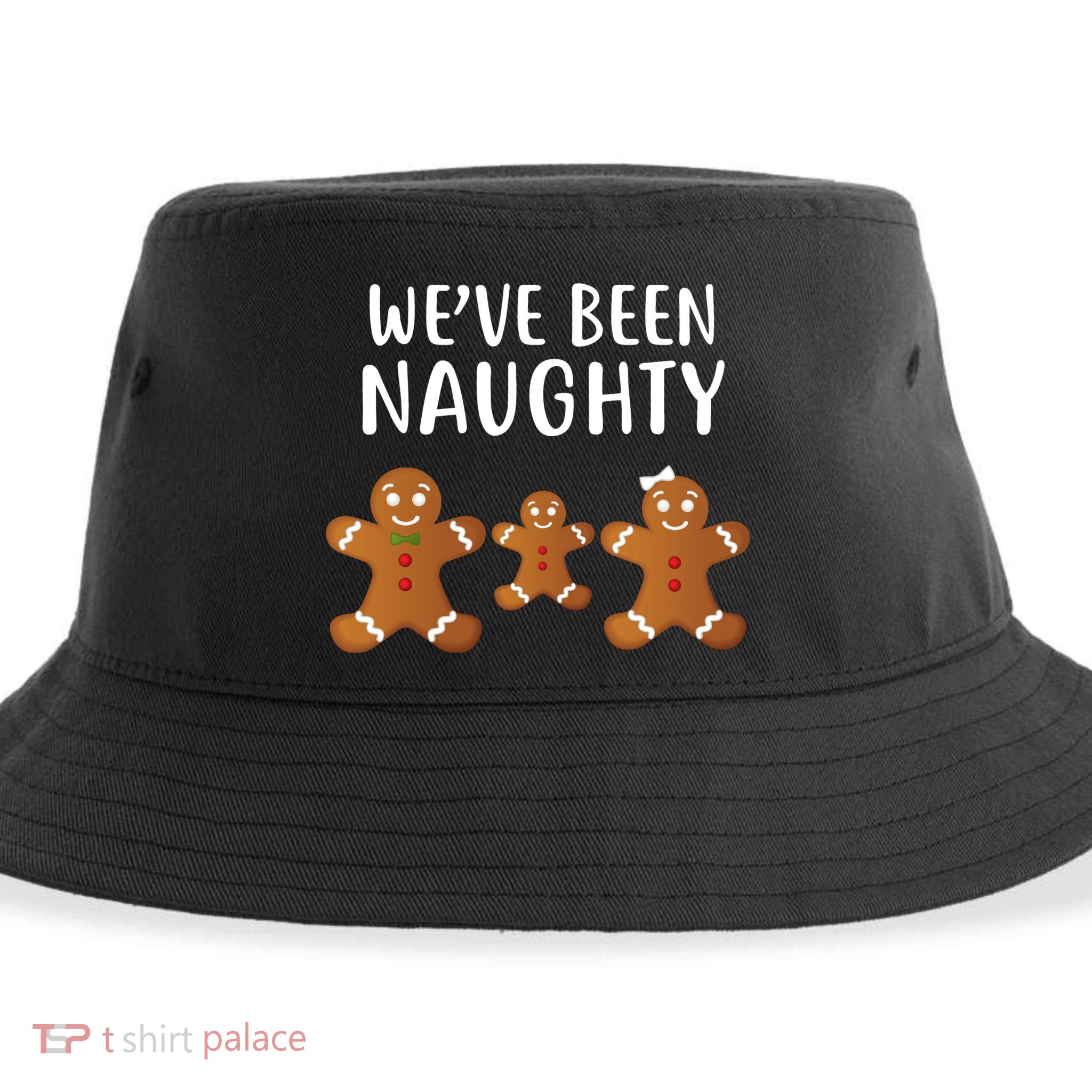 We've Been Naughty Gingerbread Sustainable Bucket Hat