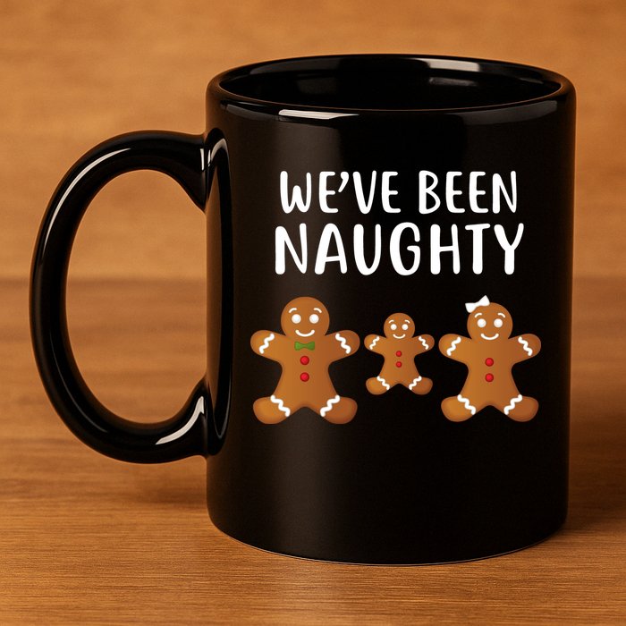 We've Been Naughty Gingerbread 11oz C Handle Ceramic Mug