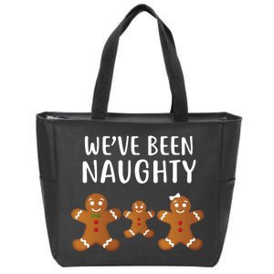 We've Been Naughty Gingerbread Zip Tote Bag