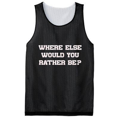 Where Else Would You Rather Be Mesh Reversible Basketball Jersey Tank