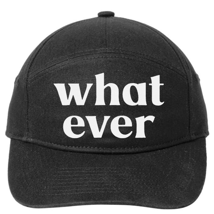 What Ever 7-Panel Snapback Hat