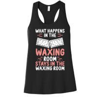 Waxing Esthetician Wax Tech Beauty Cosmetics Cosmetologist Women's Racerback Tank