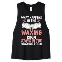 Waxing Esthetician Wax Tech Beauty Cosmetics Cosmetologist Women's Racerback Cropped Tank