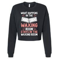 Waxing Esthetician Wax Tech Beauty Cosmetics Cosmetologist Cropped Pullover Crew