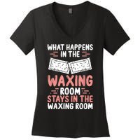 Waxing Esthetician Wax Tech Beauty Cosmetics Cosmetologist Women's V-Neck T-Shirt