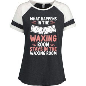 Waxing Esthetician Wax Tech Beauty Cosmetics Cosmetologist Enza Ladies Jersey Colorblock Tee