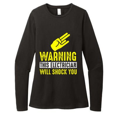 Warning Electrician Will Shock You Womens CVC Long Sleeve Shirt