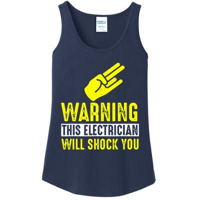 Warning Electrician Will Shock You Ladies Essential Tank