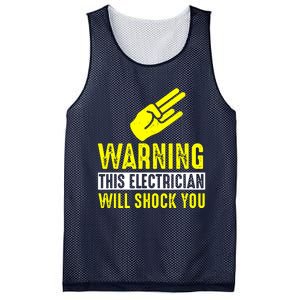 Warning Electrician Will Shock You Mesh Reversible Basketball Jersey Tank