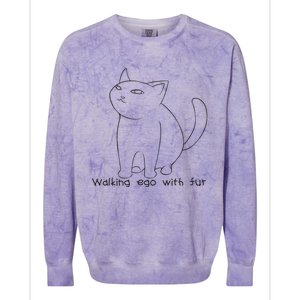 Walking Ego With Fur Colorblast Crewneck Sweatshirt